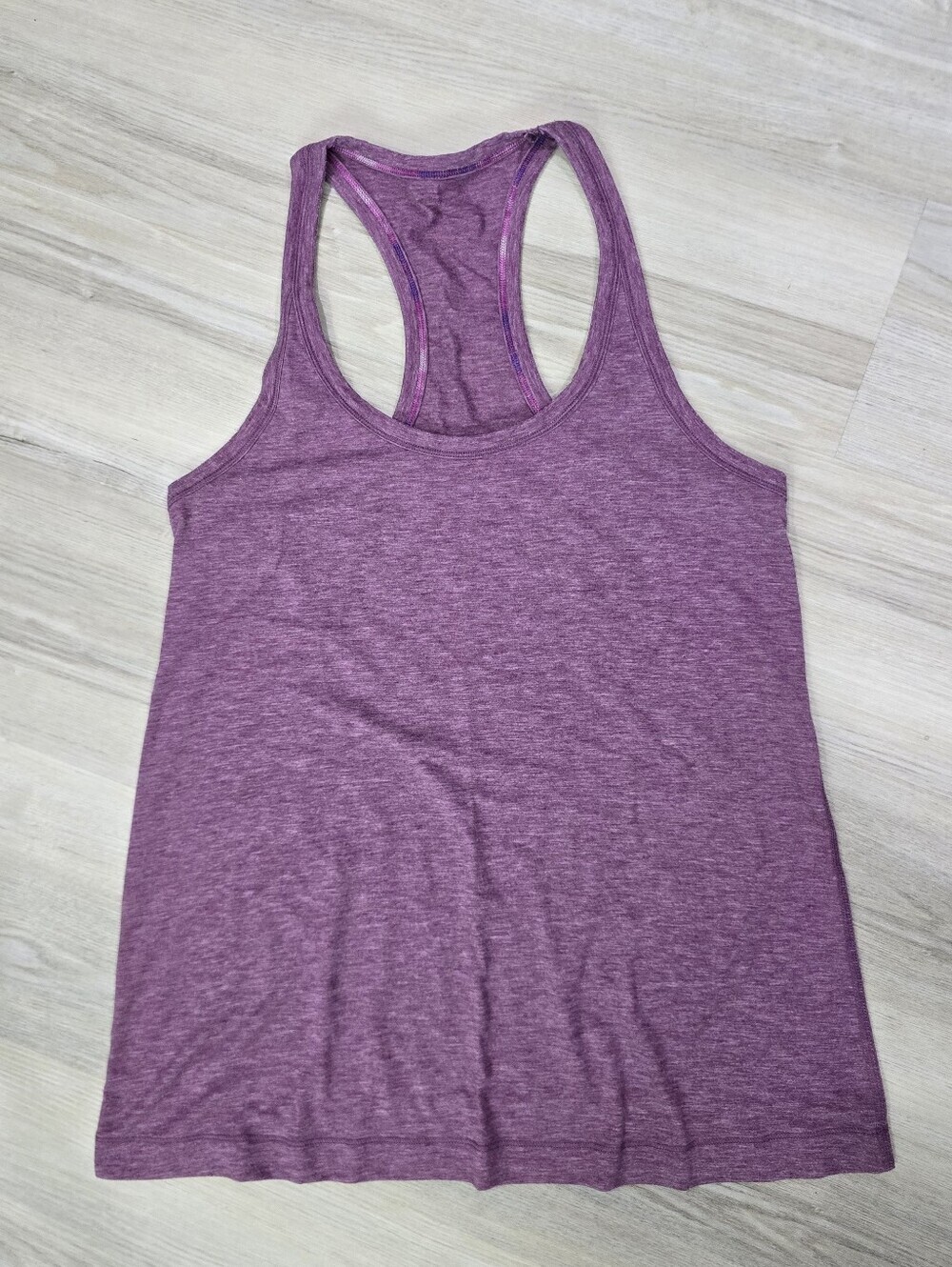 Lululemon Cool Racerback II Heathered Purple Tank Top Aprox Size 10 See Pics